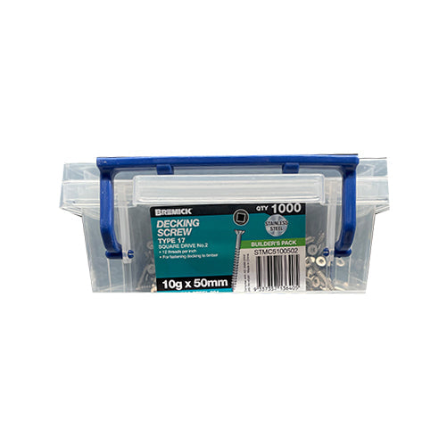 Buildex Black Decking Screws 10G x 50mm