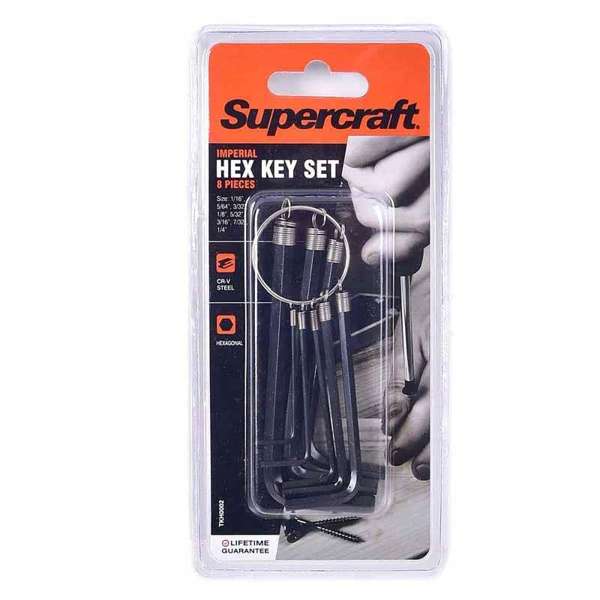 Supercraft 8 Piece A/F Allen Key Set