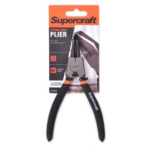 Supercraft 175mm Circlip External Bent Plier